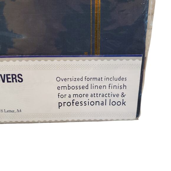 Document Covers Certificate Holder Oversized Embossed Linen Finish Geographics - Picture 4 of 8